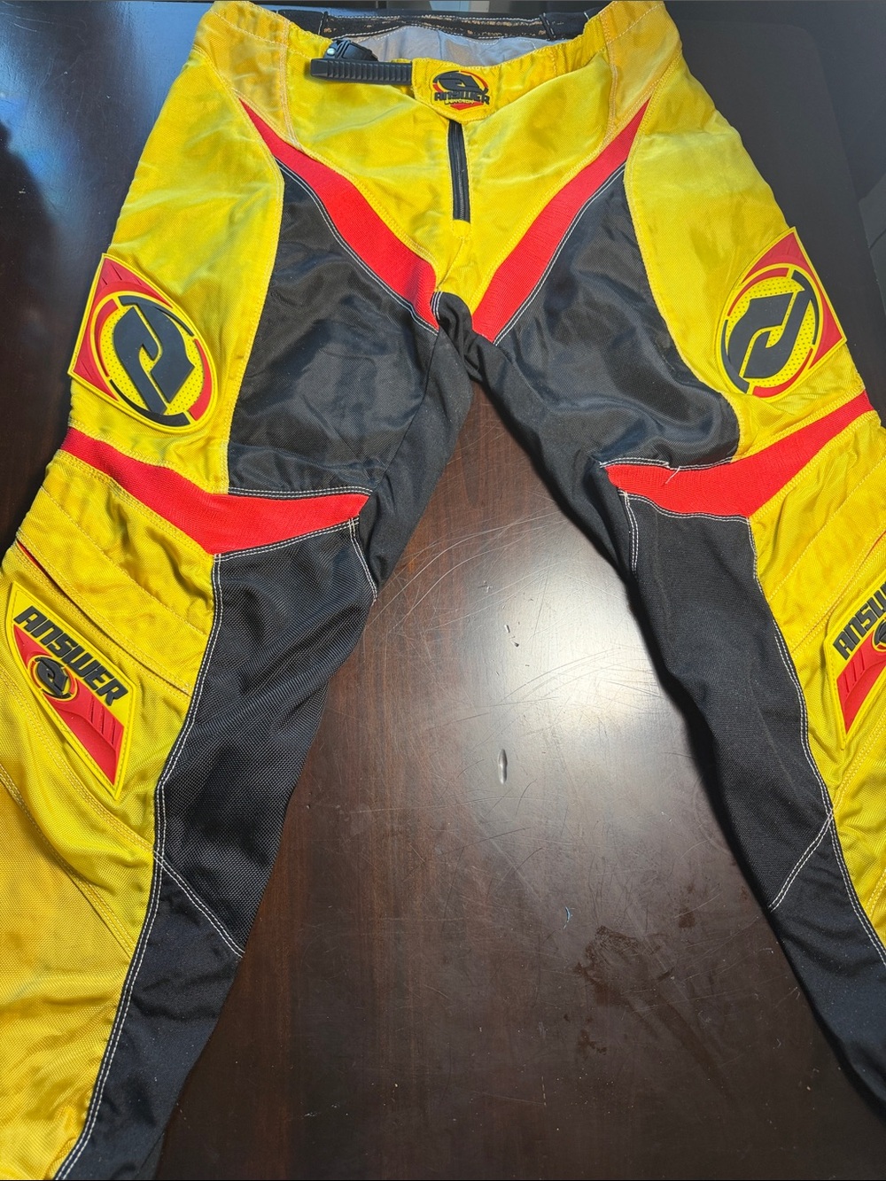 Answer Racing Men’s Yellow Black Cargo Pants: Sz.34; Preowned